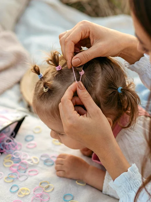 HairBee Маленькие резинки для волос силиконовые набор 1000 шт, 600 шт, фото 2