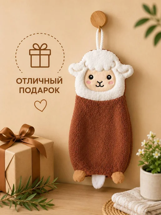 кухонное полотенце подарочный на новы год 2027, бежевый, фото 5