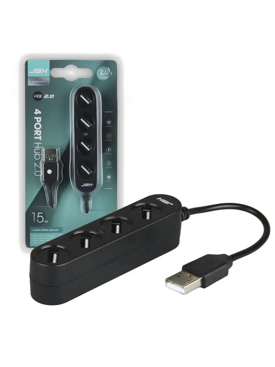 Универсальный USB-хаб на 4 порта для расширения