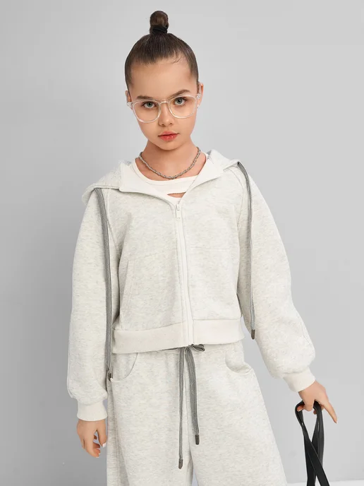 BidsKids Оверсайз костюм спортивный подростковый в стиле y2k, вариант, фото 4