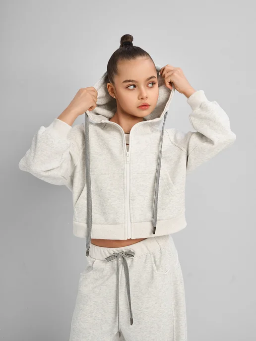 BidsKids Оверсайз костюм спортивный подростковый в стиле y2k, вариант, фото 5