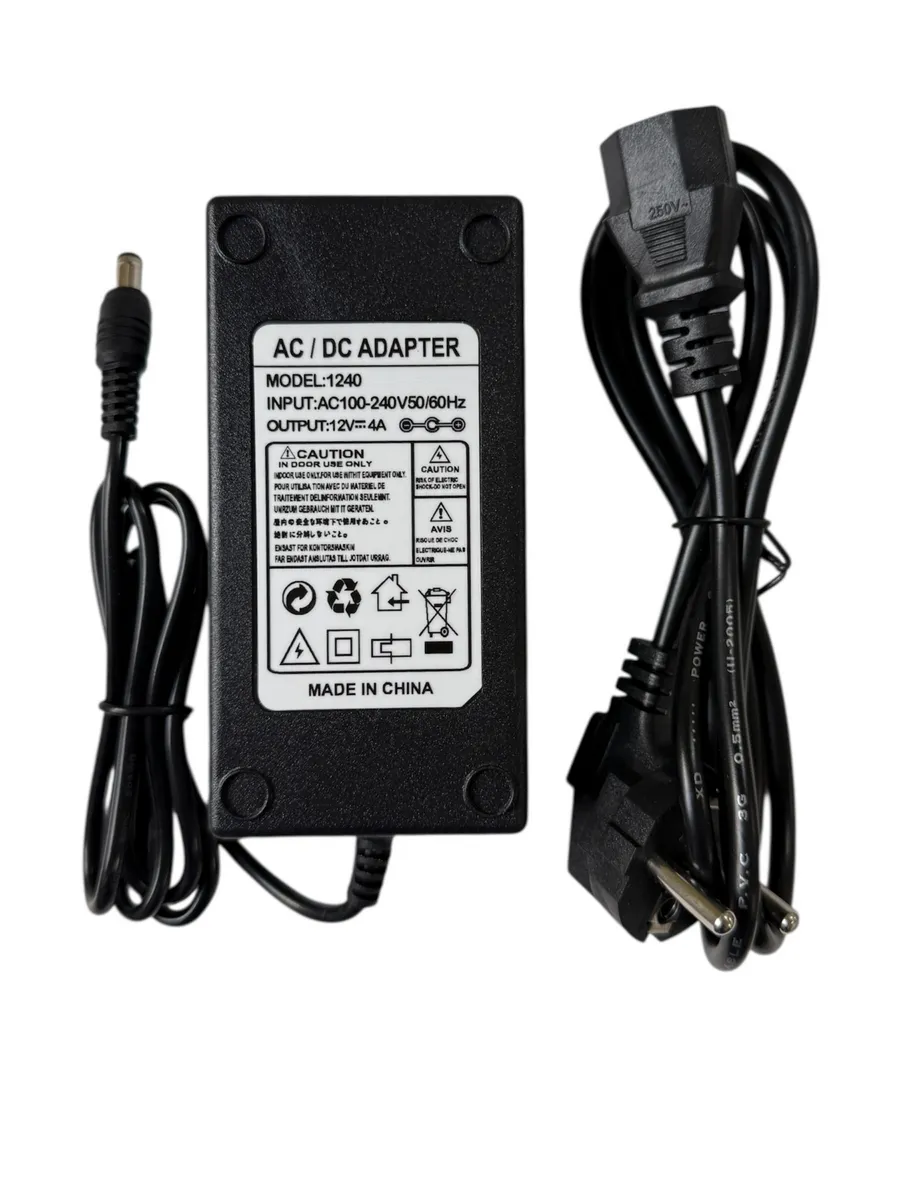 Блок питания для камеры, телевизора 12V 4A 48W (5,5*2,5)