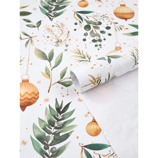 Бумага упаковочная новогодняя «Веточки зимы», белый крафт