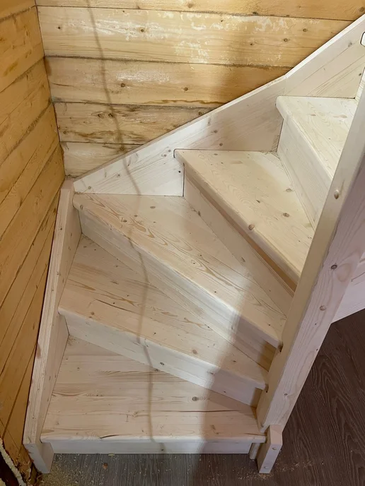 StairShop Лестница деревянная межэтажная проем 770х2447 мм (левая), 1490x1525 мм, фото 8