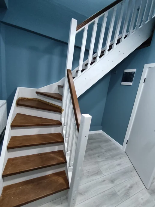 StairShop Лестница деревянная межэтажная проем 770х2080 мм (правая), 770x2080 мм, фото 7
