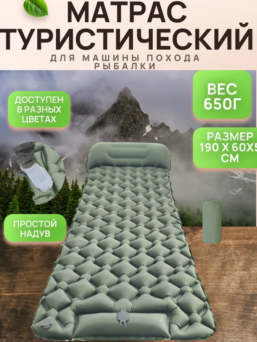 Матрас надувной туристический в машину,поход