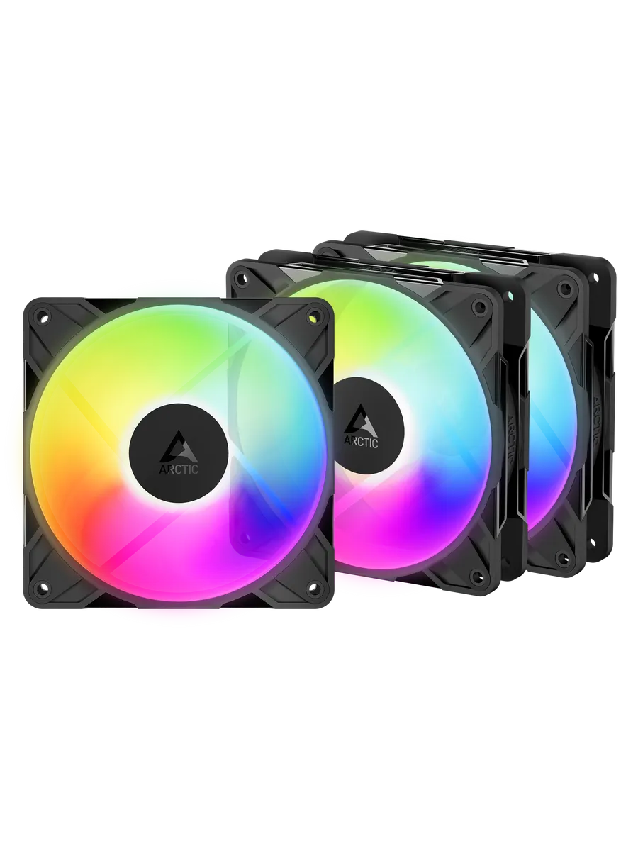 Реверсивный вентилятор для ПК P12 Pro Reverse A-RGB 3 шт.