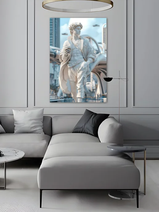 7Art Картина на стену для интерьера Аполлон с кофе 40х60 см, 40x60 см, фото 4