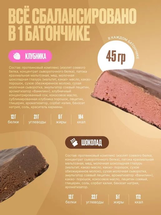 Sportberry Протеиновые батончики в шоколаде без сахара Ассорти 16шт, 10 шт, фото 4