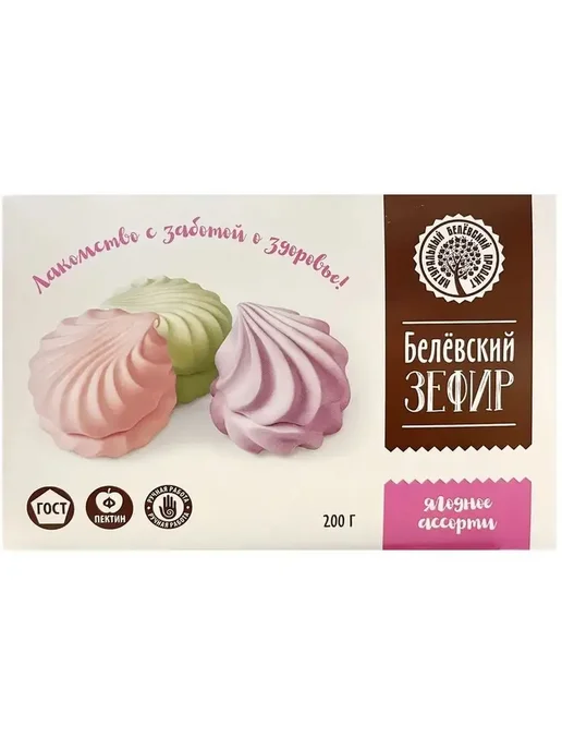 Белевский продукт Зефир без сахара "Фруктовое ассорти", 200 г