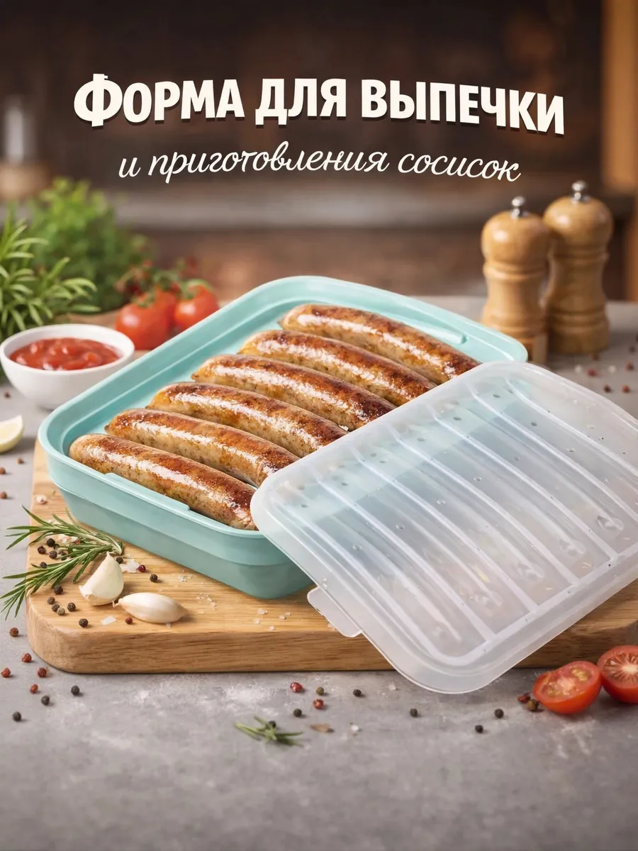 Силиконовая форма для запекания сосисок
