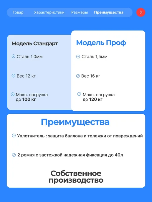 Лазерное дело Тележка для сварочного аппарата и баллона Проф, вариант, фото 6