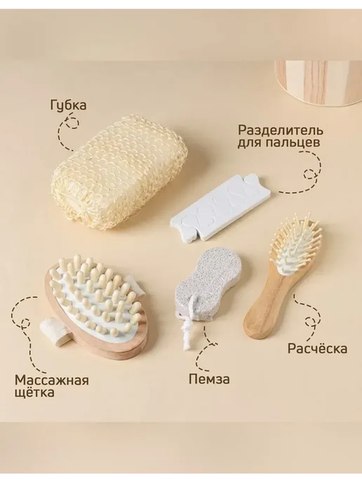 Подарочный набор для бани и сауны, бежевый, фото 2