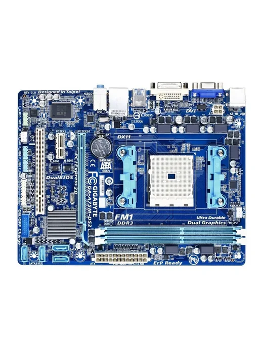 Gigabyte Материнская плата FM1 GA-A75M-DS2 DDR3, вариант, фото 2