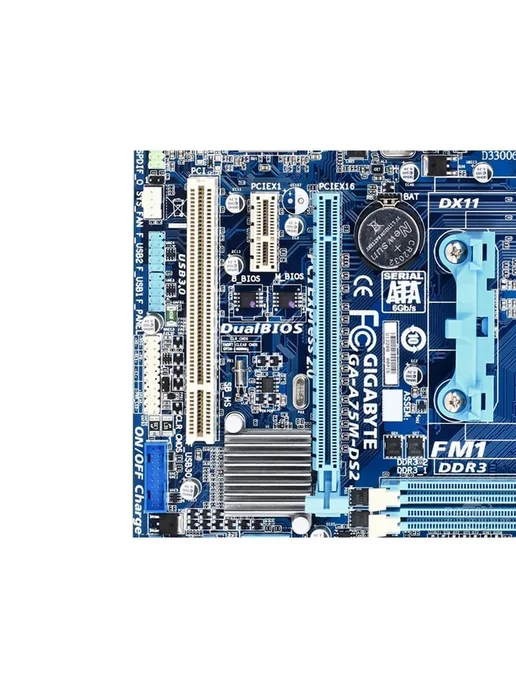 Gigabyte Материнская плата FM1 GA-A75M-DS2 DDR3, вариант, фото 3