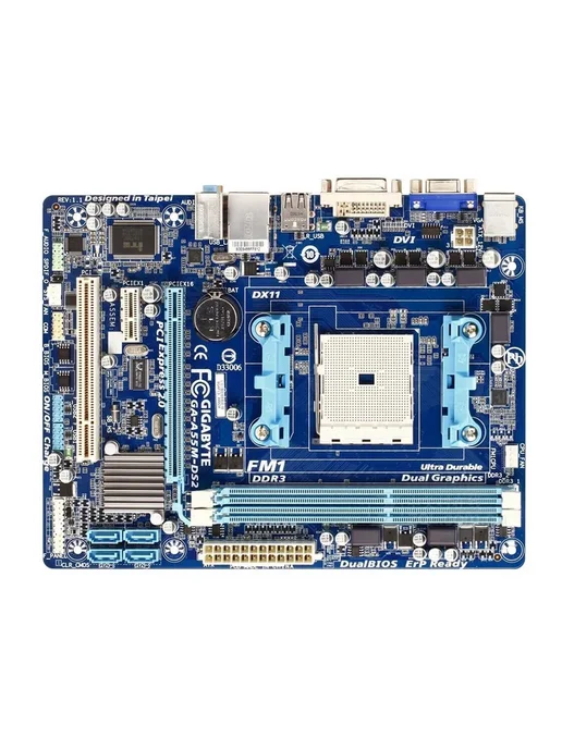 Gigabyte Материнская плата FM1 GA-A55M-DS2 DDR3, вариант