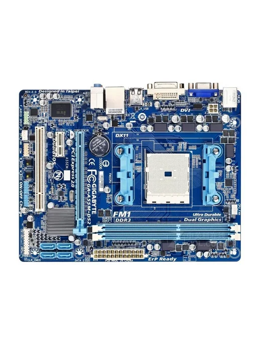 Gigabyte Материнская плата FM1 GA-A55M-DS2 DDR3, вариант, фото 3