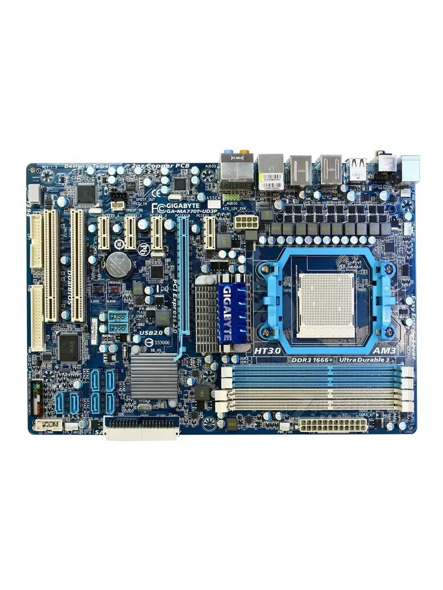 Gigabyte Материнская плата AM3 GA-MA770T-UD3P(rev.1.3) DDR3