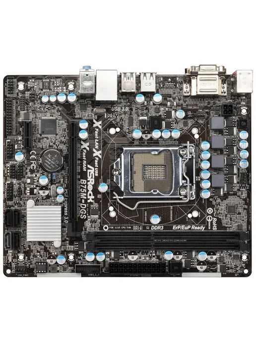 ASRock Материнская плата LGA 1155 B75M-DGS DDR3, вариант