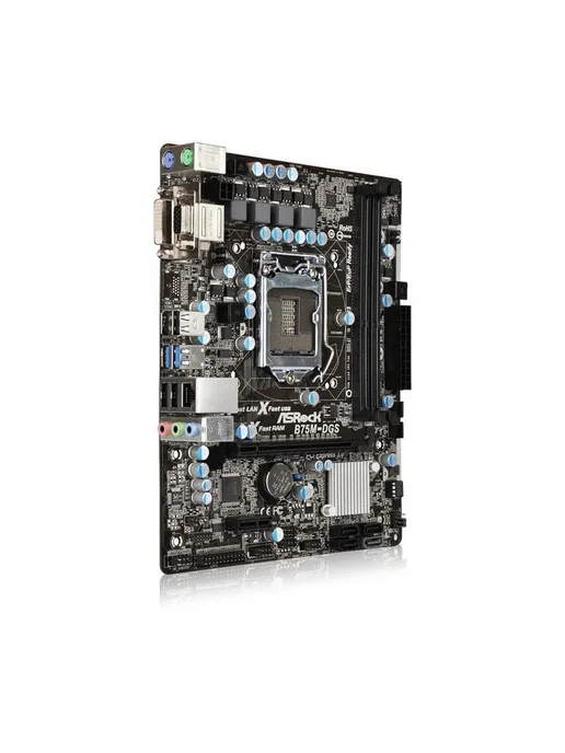 ASRock Материнская плата LGA 1155 B75M-DGS DDR3, вариант, фото 2