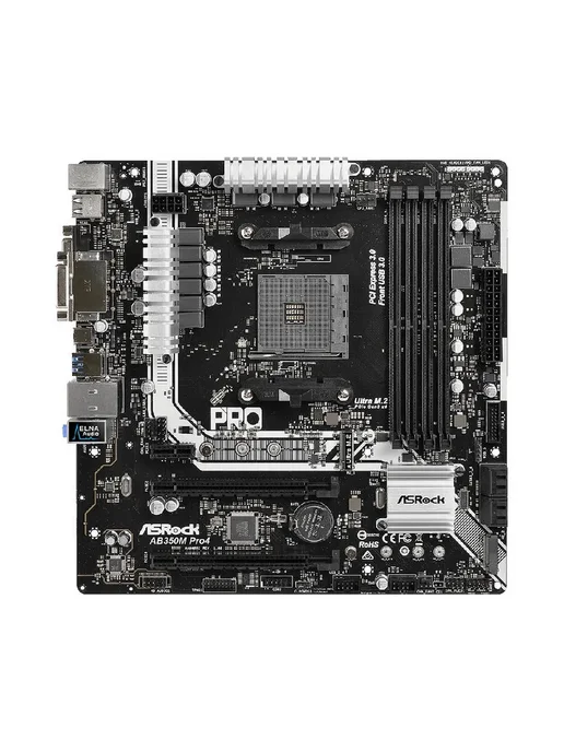 ASRock Материнская плата AM4 AB350M Pro4 DDR4, вариант