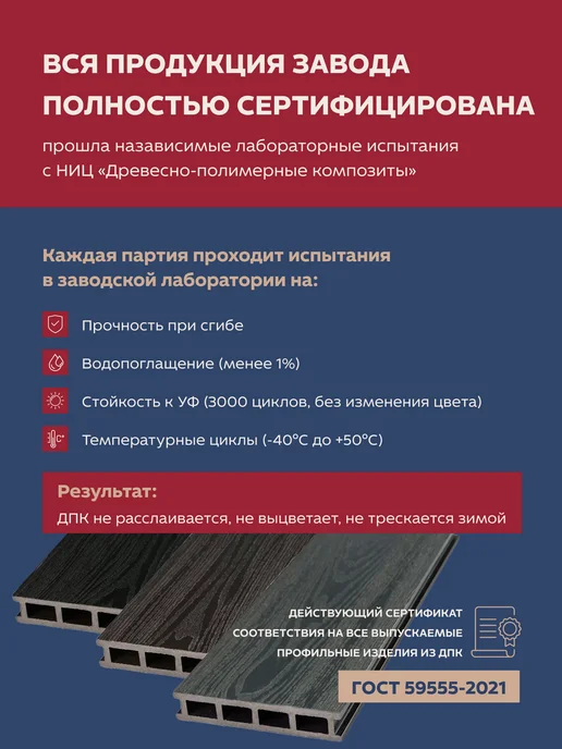 Imperial фабрика мебели Террасная доска из ДПК 141х26х2000мм - 1 шт, 1 шт, фото 8