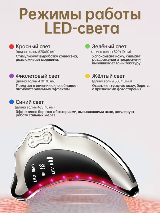 Микротоковый массажер Гуаша для лица и шеи, белый, фото 4