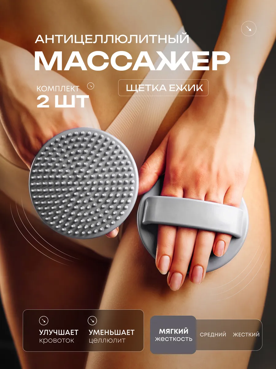 Массажер антицеллюлитный массажная щетка ежик варежка