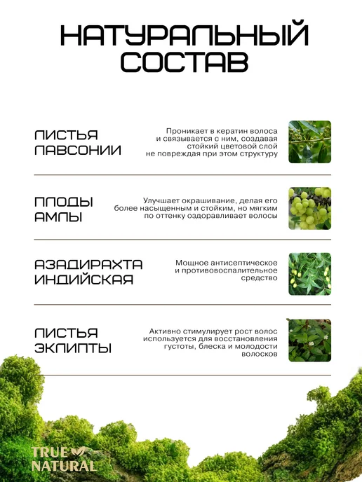 TRUE NATURAL Хна для бровей №7 (Русый) домашний набор, бежевый, фото 5