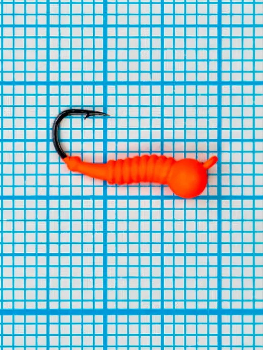 Levsha - NN Мормышки для рыбалки Личинка комара 1,2 г зелёный Fluo +, 0,5 г, фото 3