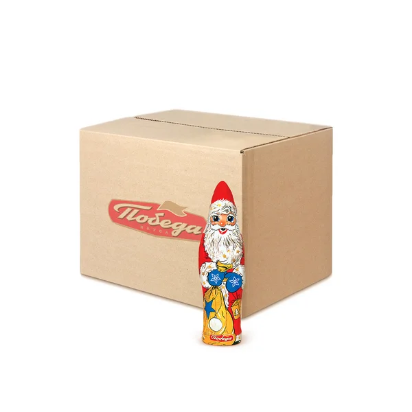 Шоколадная новогодняя фигура "Дед Мороз" 60г, 12 шт