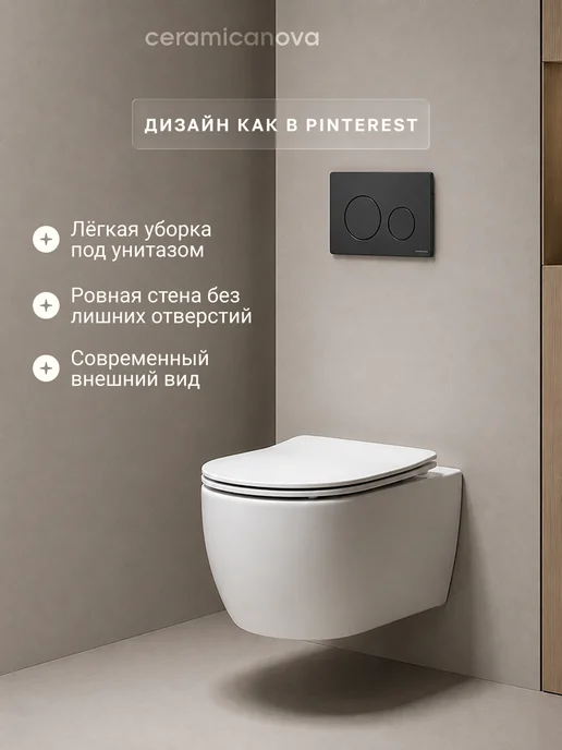 Ceramicanova Инсталляция с унитазом комплект Fortis 6 в 1, черный, фото 2