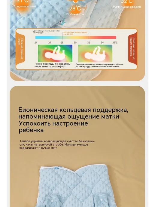 Зима Детский Спальный Мешок-одеяло 0-6 Мес, фиолетовый, фото 8
