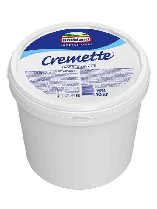 Hochland Сыр творожный Cremette Professional 65%, 10кг, 10 кг