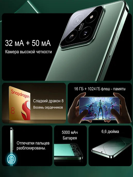 Смартфон showji M14 Pro 16/1024 ГБ, черный, фото 3