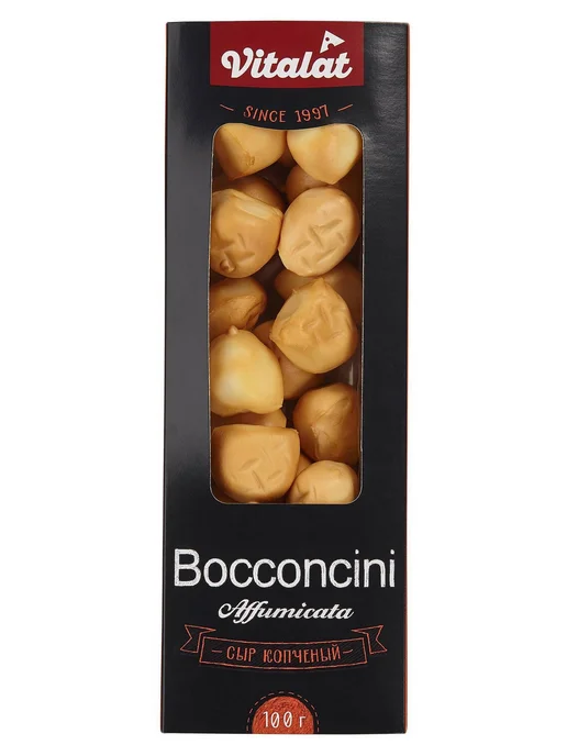Vitalat Сыр Bocconcini копченый 40%, 100г, 100 г