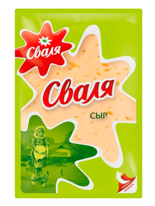 Сваля Сыр Тильзитер нарезка 45%, 125г, 125 г