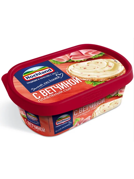 Hochland Сыр плавленый с ветчиной 55%, 200г, 200 г