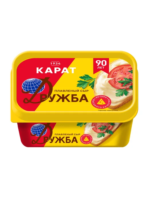 Сыр плавленый 45% 400 г, КАРАТ Дружба, 400 г
