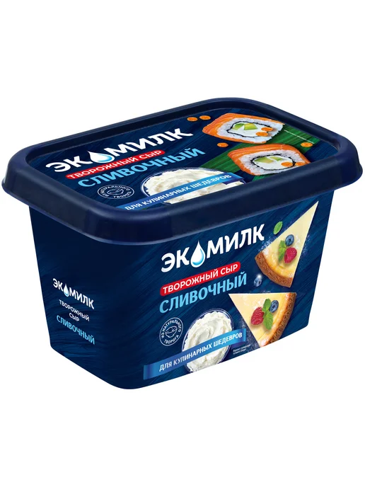 Сыр творожный 60%, 350 г, Экомилк, 350 г