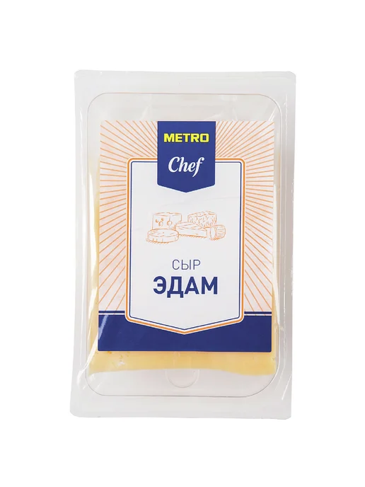 METRO Chef Сыр Эдам полутвердый нарезка 40%, 500г, 500 г