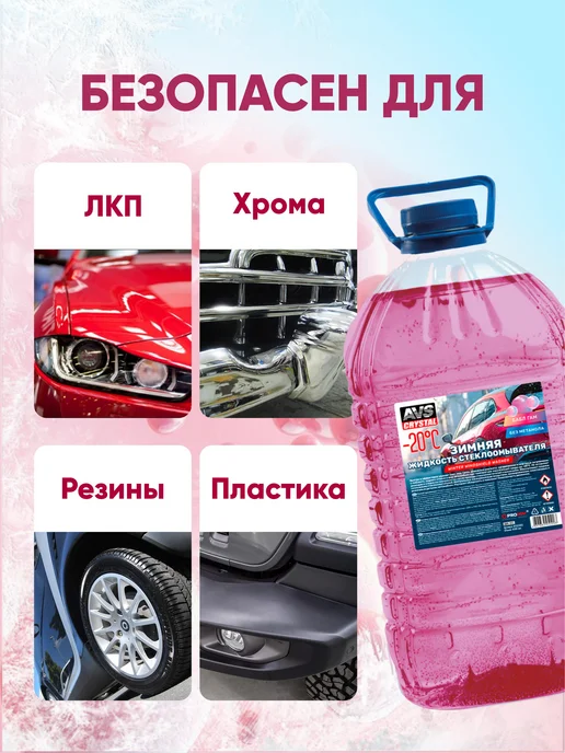 AVS Незамерзайка -20С, стеклоомывающая жидкость Бабл гам, вариант, фото 2
