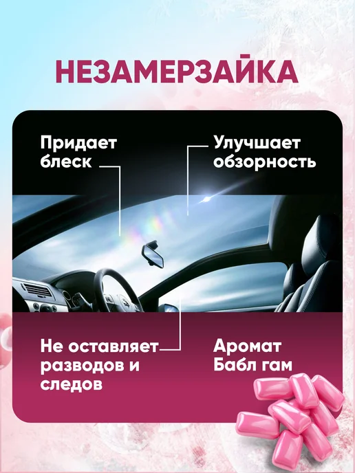 AVS Незамерзайка -20С, стеклоомывающая жидкость Бабл гам, вариант, фото 5
