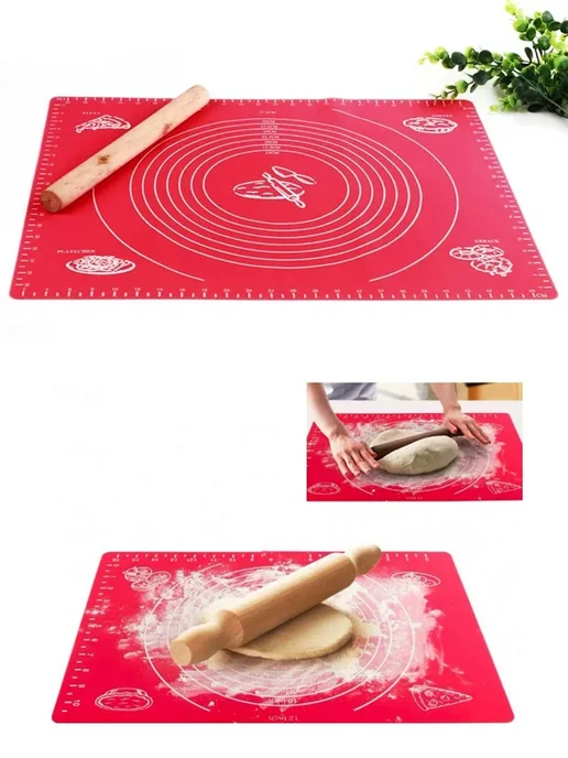 Силиконовый коврик для раскатки теста 70×70 см, 70x70 см, фото 3