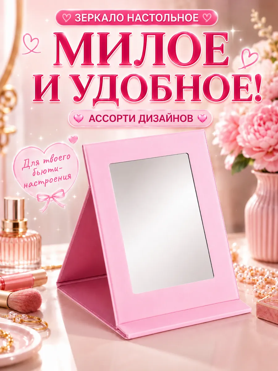 Зеркало настольное косметическое для макияжа