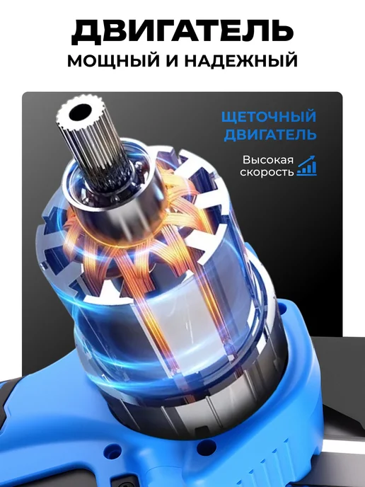 DESOON Пила цепная аккумуляторная садовая 6" и 8", 20В, синий, фото 3