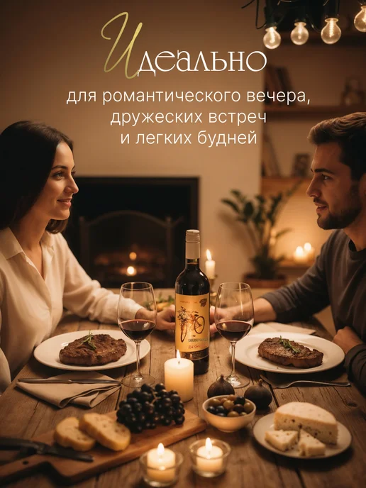 Denovi Вино безалкогольное красное полусладкое Каберне Совиньон, красный, фото 4
