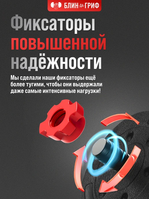 BDGPRO Гантели разборные 50 кг (2х25 кг) со штангой, 2x25, 50 кг, фото 3