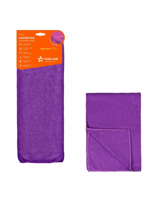 AIRLINE Микрофибра 4 шт для авто 40*60см тряпка для уборки AB-A-06, 40x60 см, 10 шт, фото 3