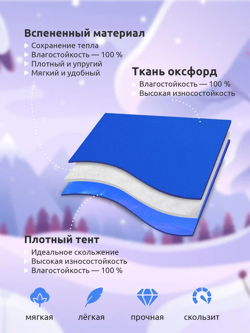 Мега Тойс Мягкая ледянка круглая для катания с горки 40 см, вариант, фото 3